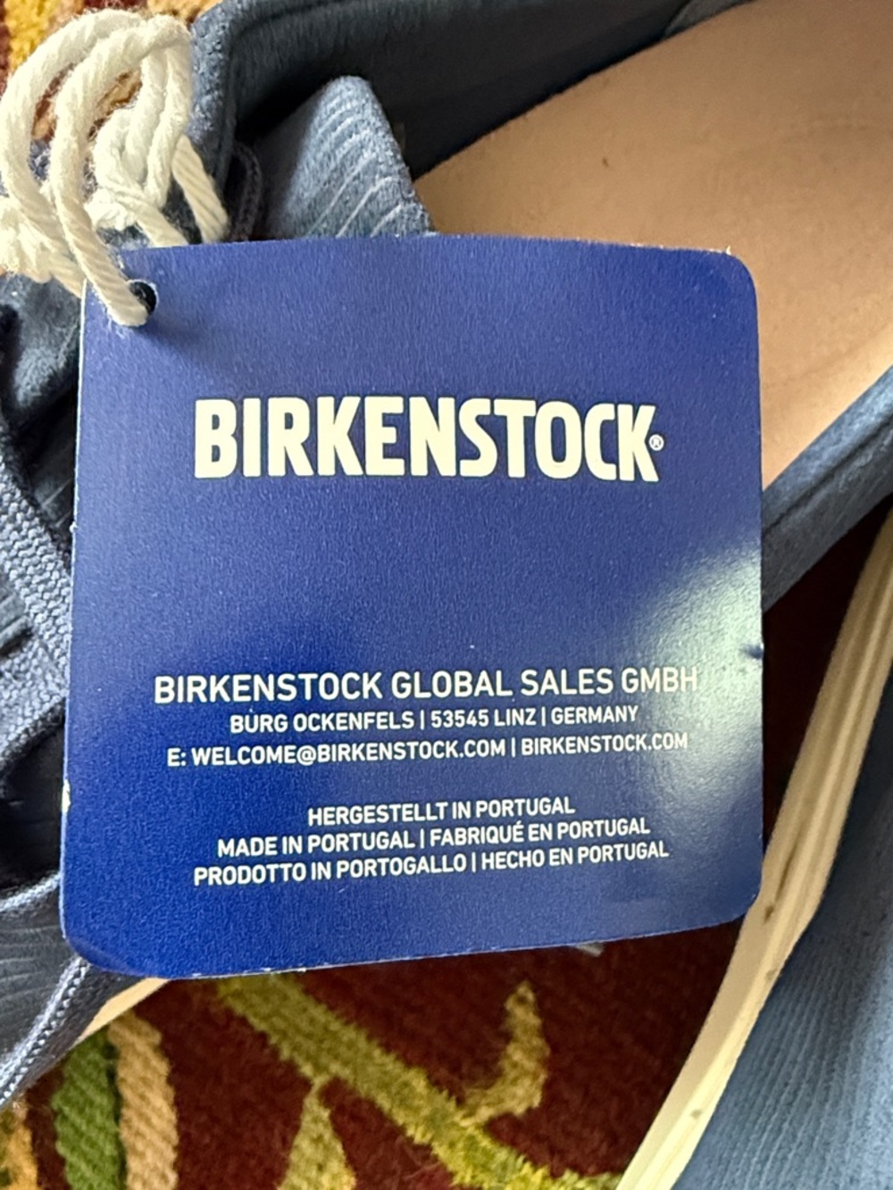NWT Birkenstock bend low Corduroy Indigo  Sneakers with White Sole Men’s L11 M9 - Picture 2 of 6